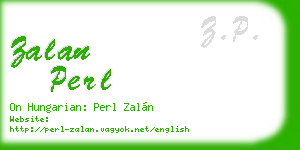 zalan perl business card